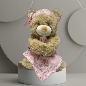 Harley Davidson “My First Harley Bear” with Plush Pink Bandana & Blanket 16"